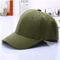 Cotton polyester adjustable baseball cap in Army Green with dome crown and curved eaves
