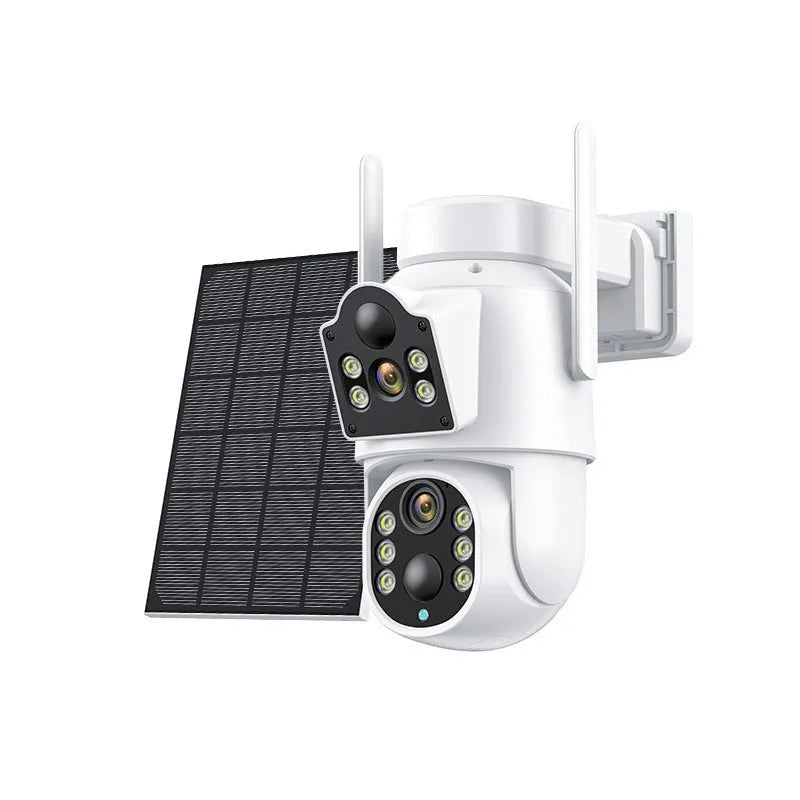 Outdoor solar wireless wifi security monitor with solar panel and 4MP HD camera