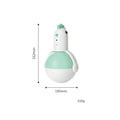 Green electric cat toy chicken with laser light feature on flat surface