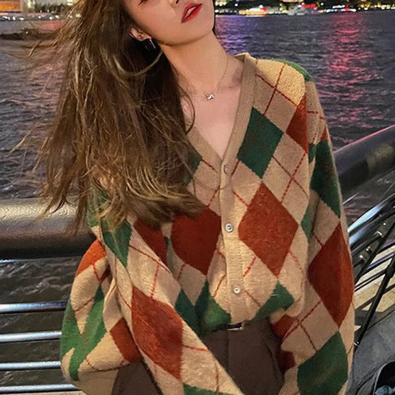 Casual knitted cardigan in acrylic fabric showing free size regular cut with medium thickness and macaron colour options