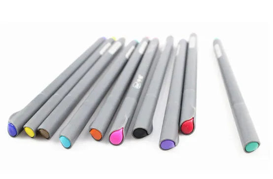 Hook line pen technical drawing tool with 0.38mm tip and syringe colour system