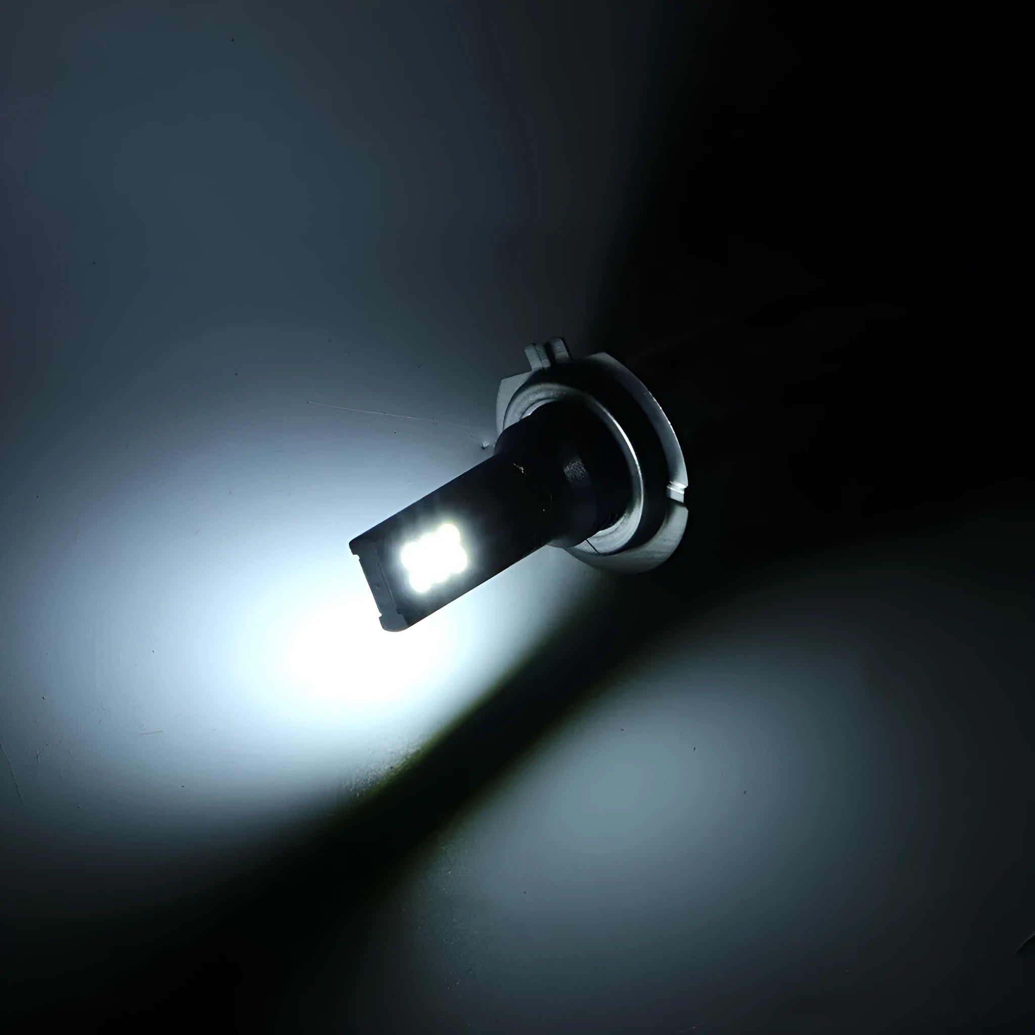 H7 110W LED car fog lights with aluminium housing and 12 SMD bulbs