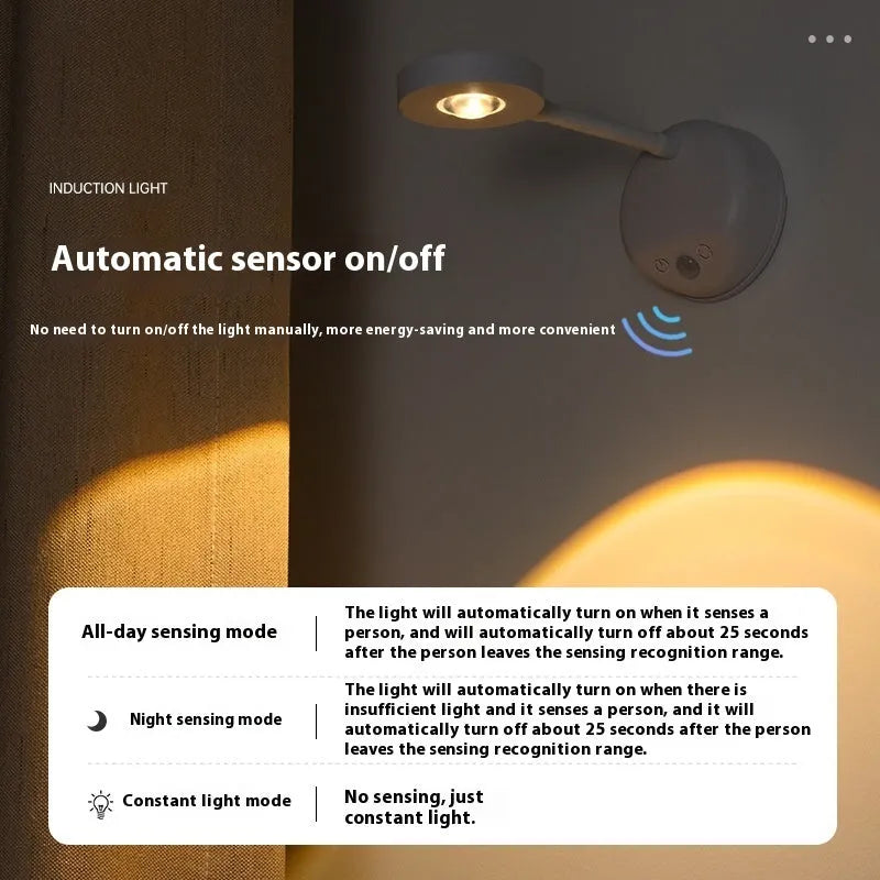Rechargeable geometric design wall spotlight in white or black with remote control