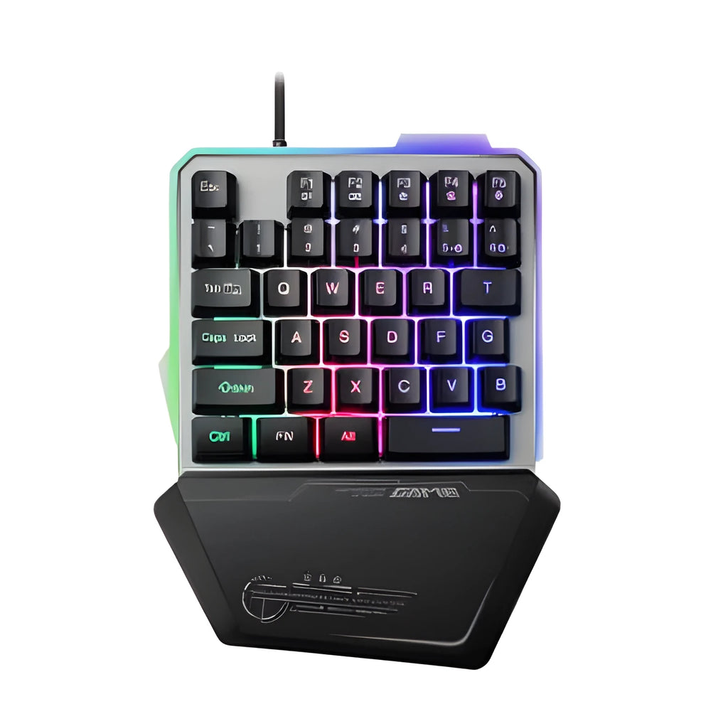 G40 Flow Colour black robotic one-handed gaming keyboard with RGB backlighting