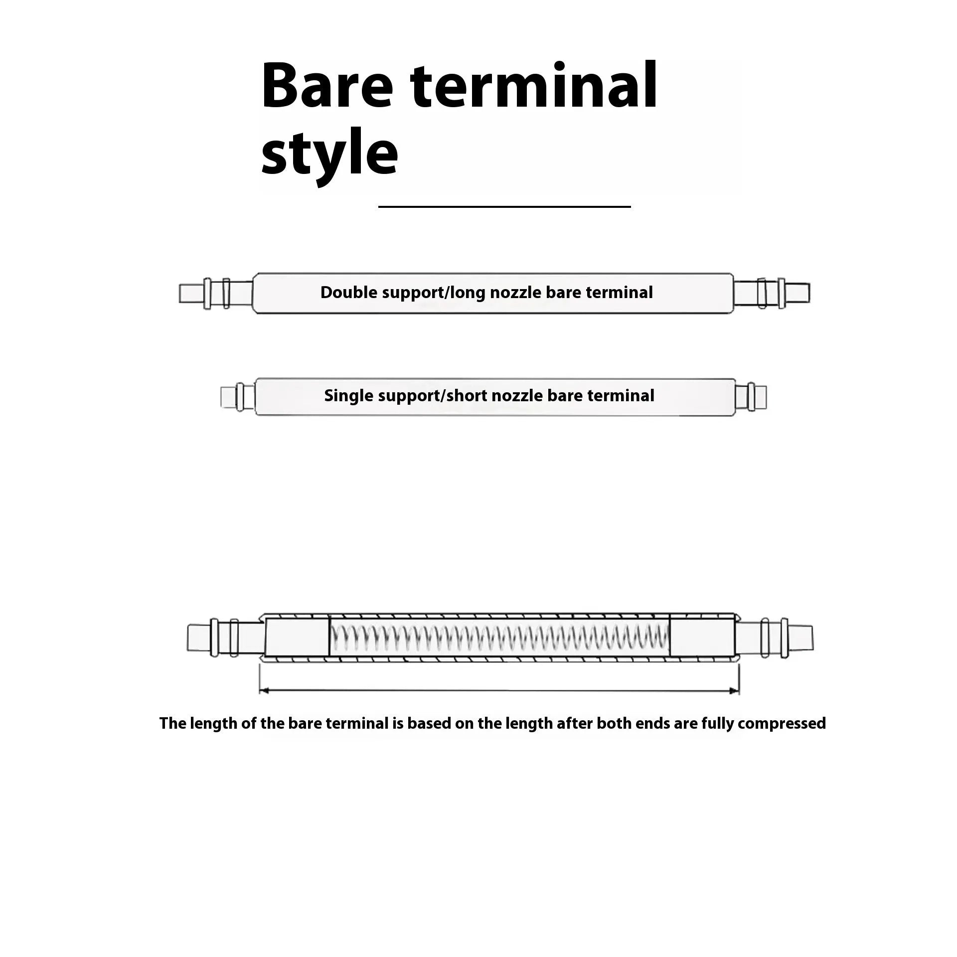 Watch auricular needle spring shaft components in sizes 21mm to 26mm for repair work