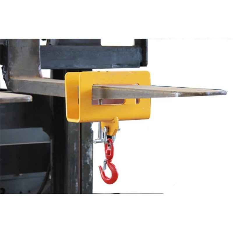 Rotatable iron forklift hook attachment with safety lock and 500kg capacity rating