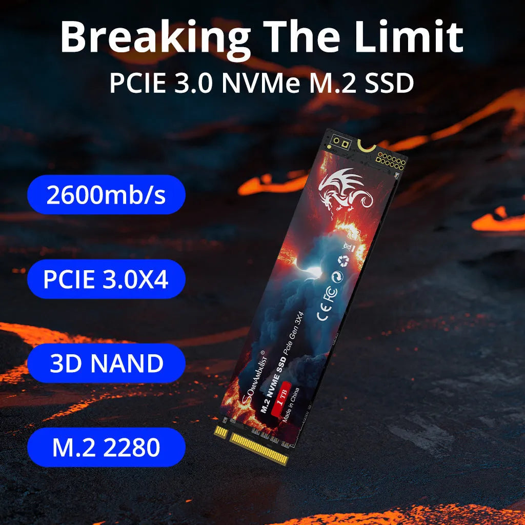 M.2 NVMe solid state drive for desktop computers in 2280 form factor.