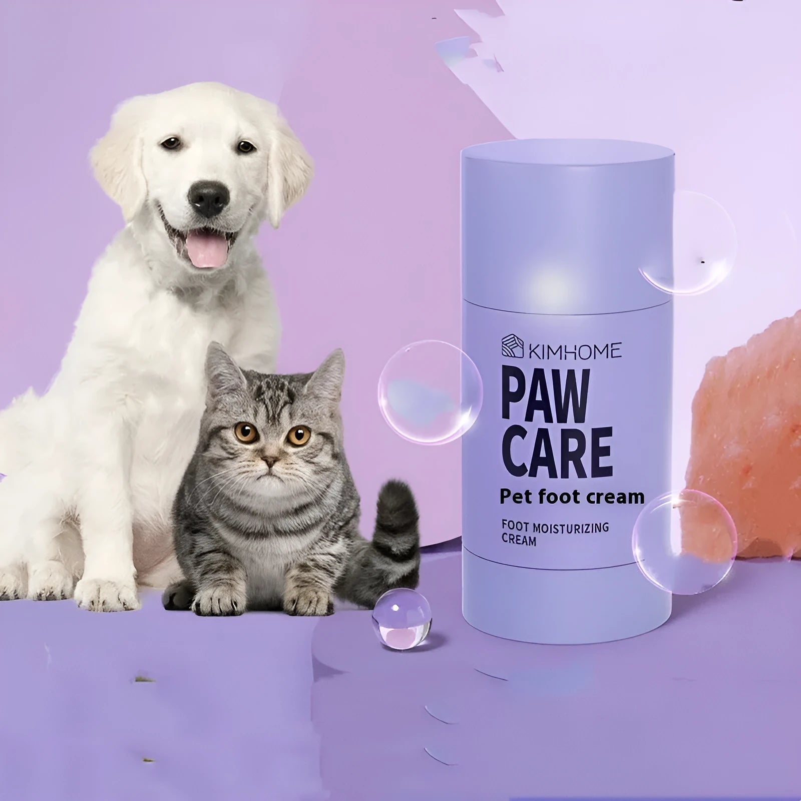 40g tub of pet foot moisturising cream with Brazil palm wax for dog and cat paw care.