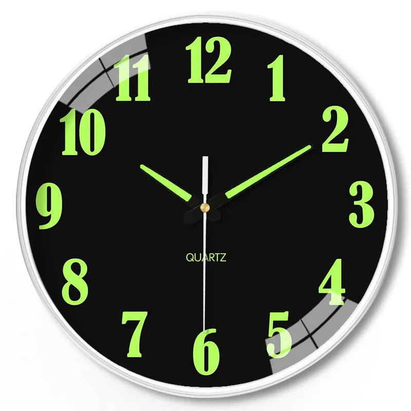 20cm luminous wall clock with modern design in choice of colours for home or office