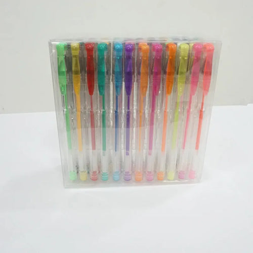 100 colour gel pen and highlighter set with watercolour effects and two tip sizes