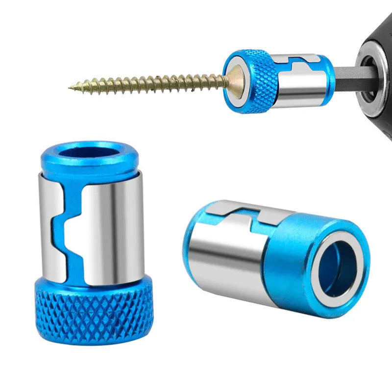 Light blue magnetic screwdriver bit with high carbon steel construction and metric system type 0 specifications