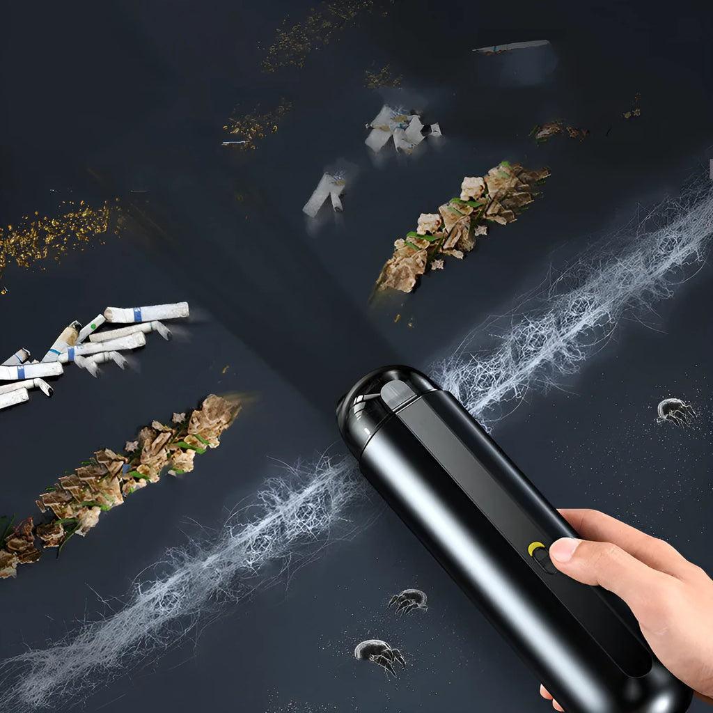 Baseus handheld wireless car vacuum cleaner in black, white, or green with 5000Pa suction