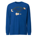 Blue men's loose fit casual sweater with printed letter patterns, Japanese Korean style pullover