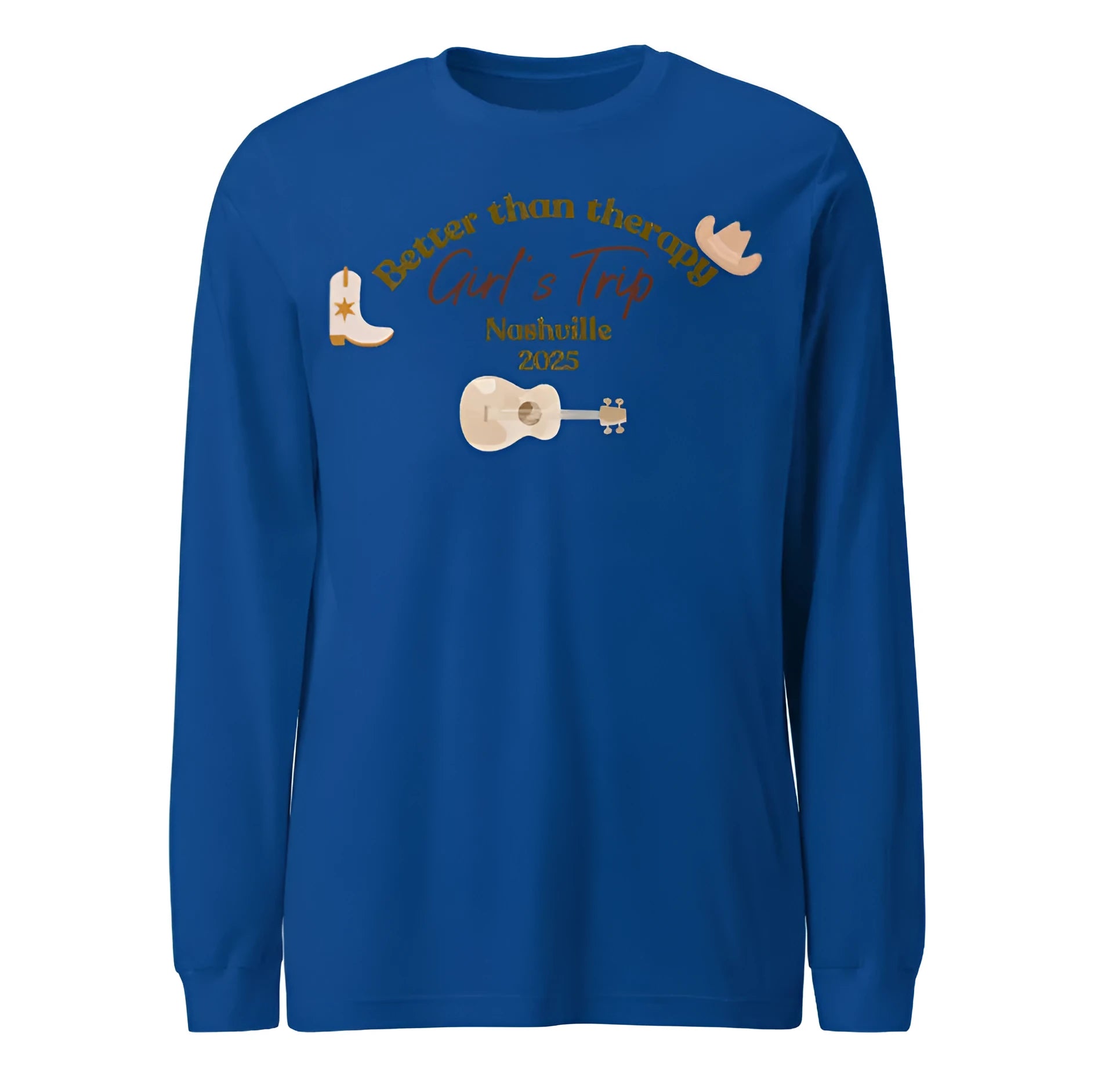 Blue men's loose fit casual sweater with printed letter patterns, Japanese Korean style pullover
