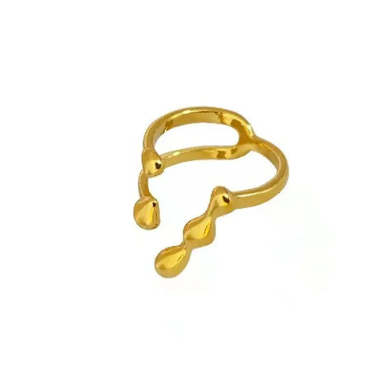 Brass women's ring with spherical design in gold and silver colour options