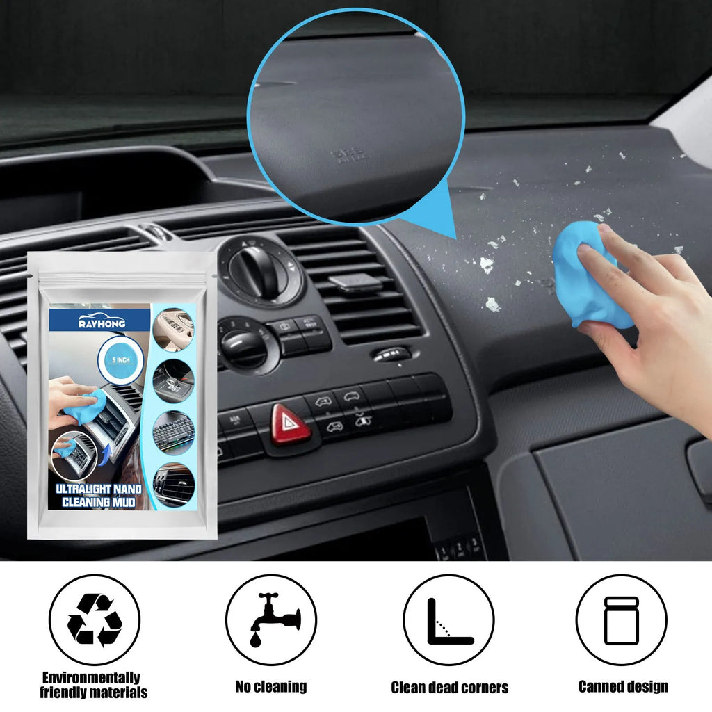 Pack of car cleaning mud for dust removal from vents and gaps, showing 20g compound.