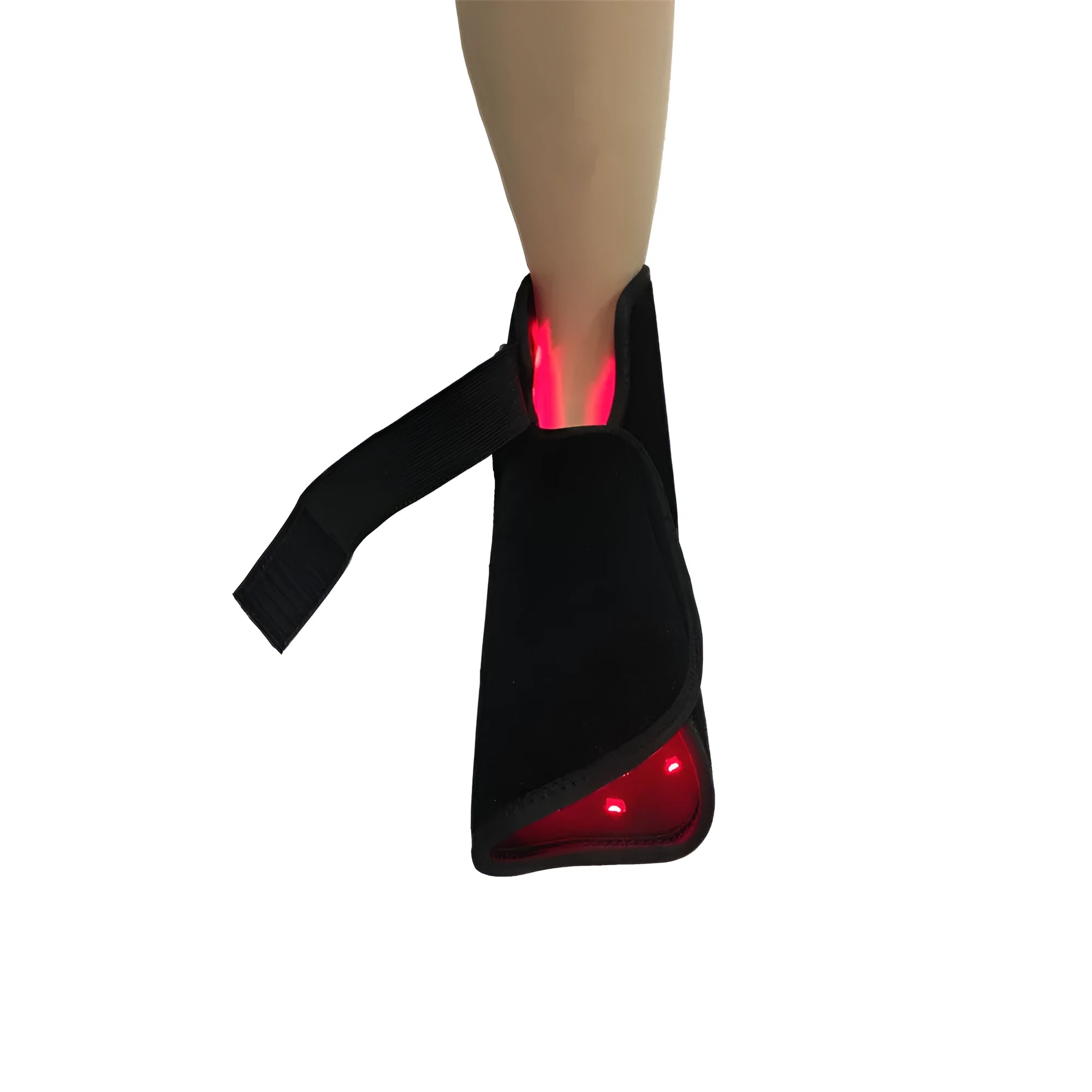Red light physiotherapy shoes simple slippers in black colour for home use