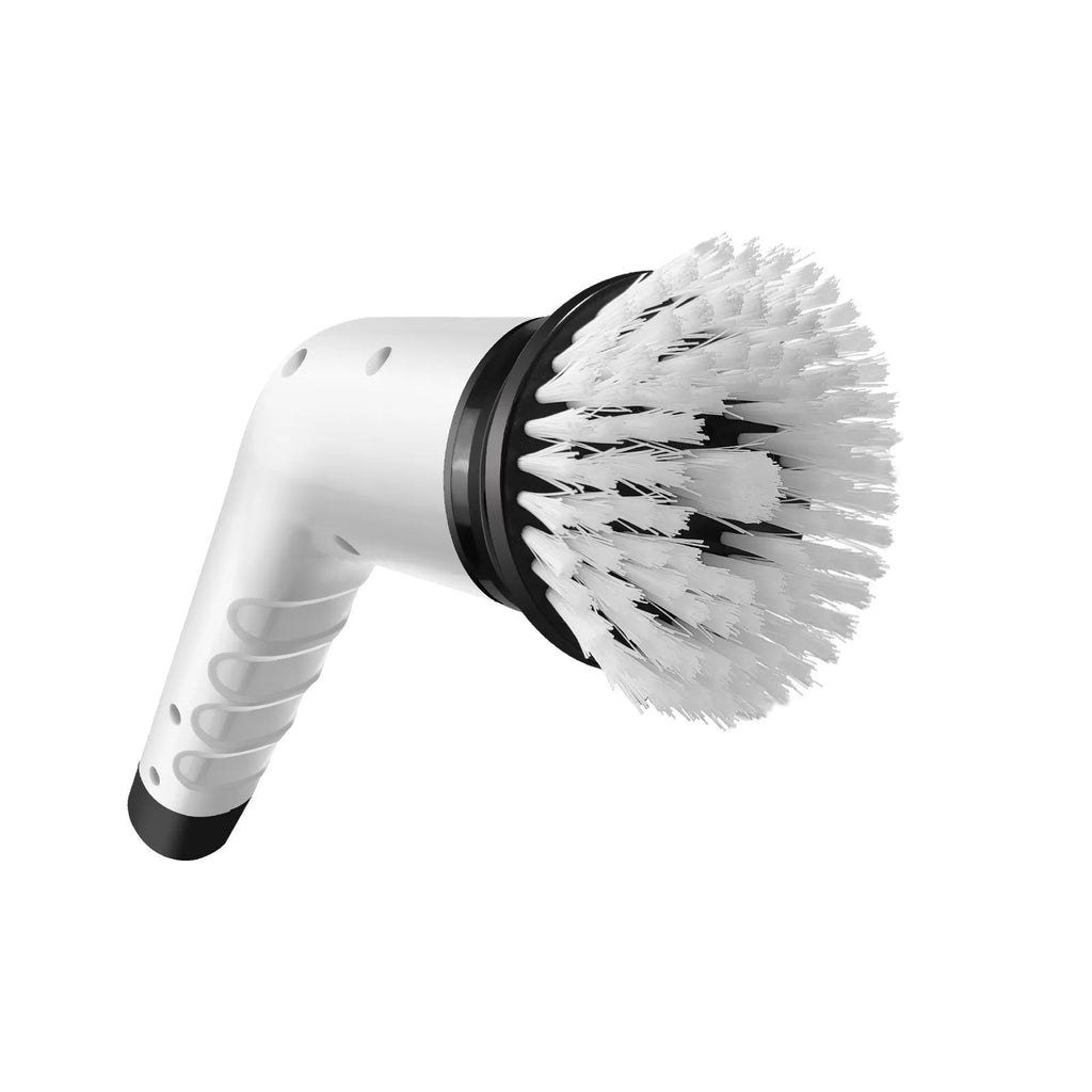 White lithium rechargeable handheld electric cleaning ball with cleaning brush