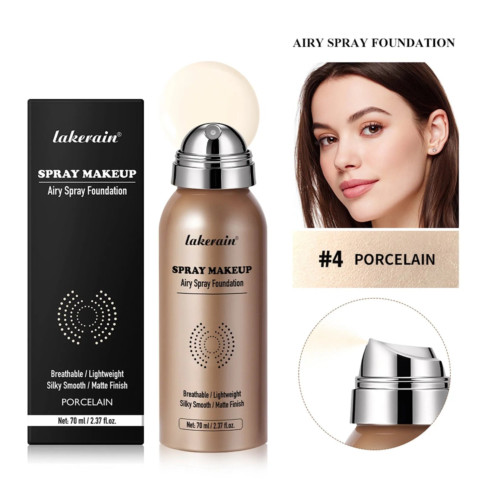 Even skin tone concealer liquid foundation 70ml in beige shade with long-lasting powder finish