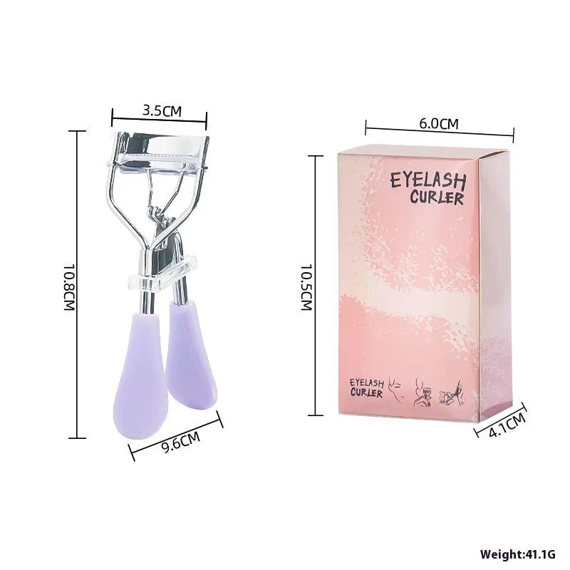 A4 manual eyelash curler with comb in black ribbon finish on white background
