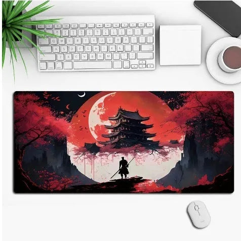 Customisable gaming mouse pad with non-slip base and thermal transfer printed graphics