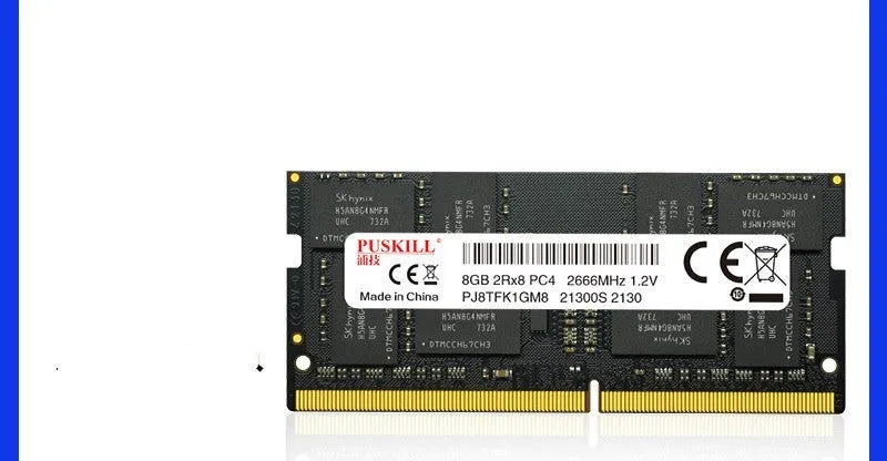Single DDR4 SODIMM laptop memory module with 260-pin connector for notebook upgrade.