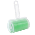 Blue washable reusable lint roller with protective cover for removing pet hair from fabrics