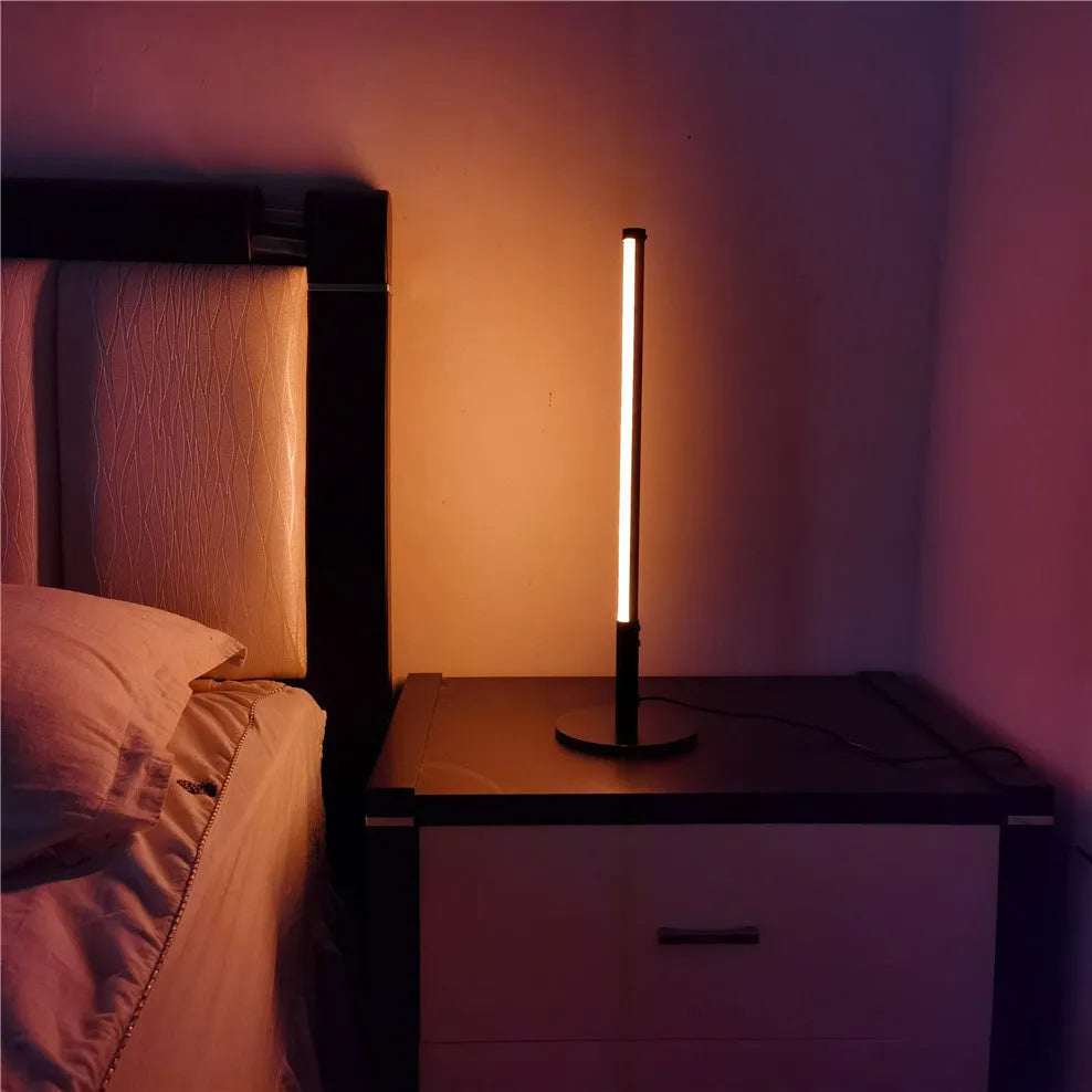Retro aluminium alloy decorative atmosphere lamp with dimensions 14cm diameter by 48.5cm height