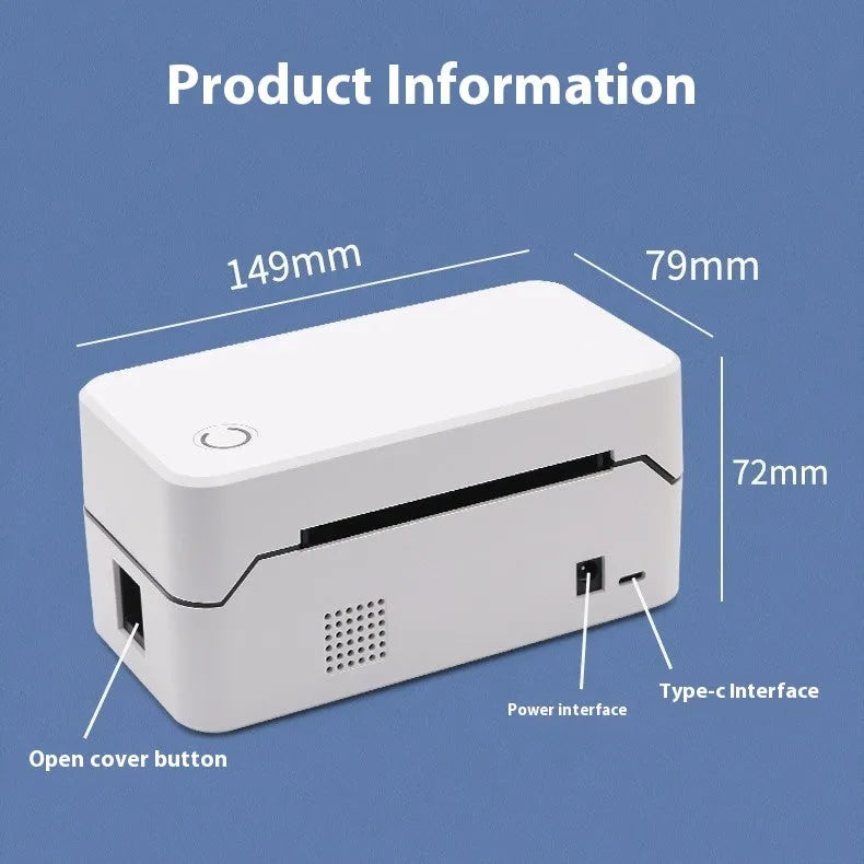 Thermal Express Single Electronic Surface Printer with compact design showing USB and Bluetooth connectivity
