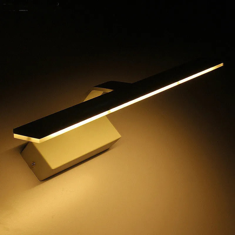 White LED bathroom mirror headlight with tri-colour dimming, shown in 580mm size.