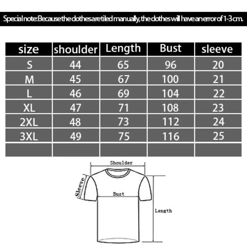 Men's black T-shirt with 3D printed cartoon design, short sleeves and round neck