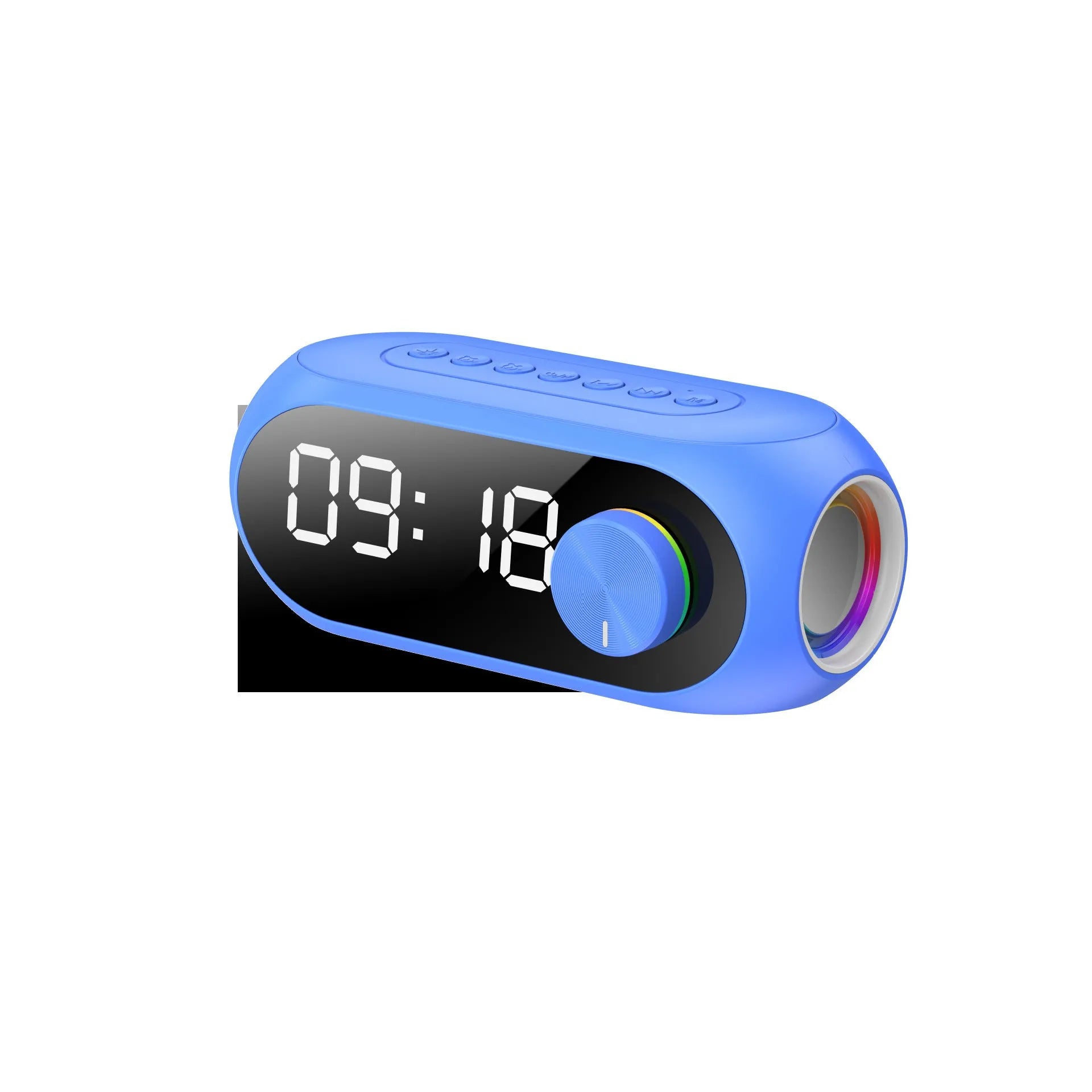 Extra Bass Portable Mini Clock Household Bluetooth Speaker in S8 Black, White or Blue colour options