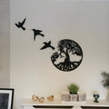 Black electroplated iron wall hanging decorative art with modern simple style