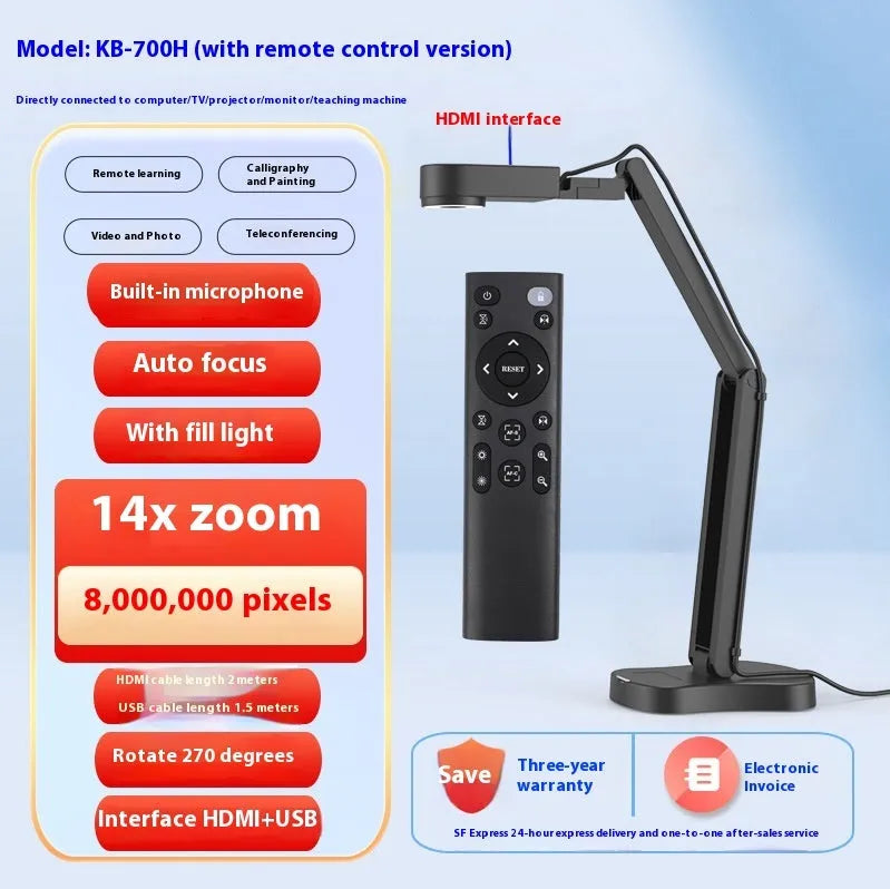 USB computer webcam with microphone for video calls and streaming on a desk.