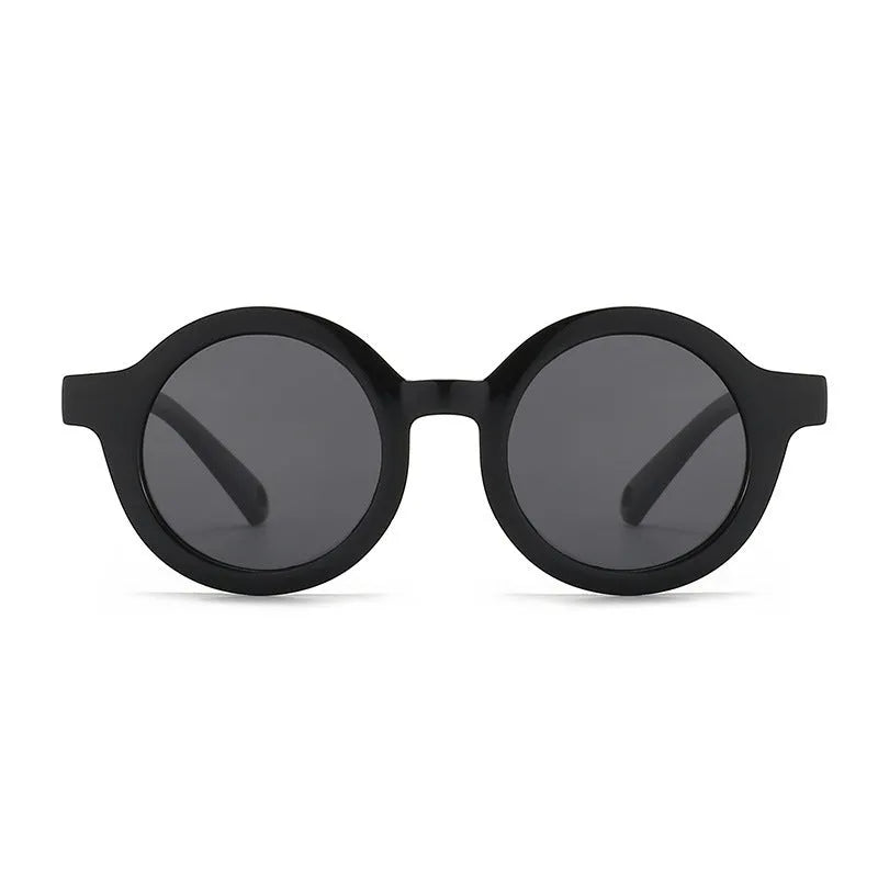 Children's silicone sunglasses for 0-3 year olds with round frames and UV400 protection
