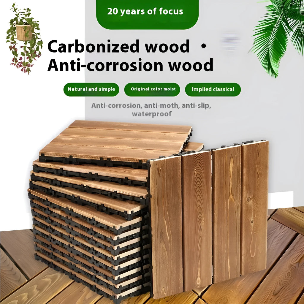 Camphor pine floor panels 30x30cm in modern simplicity style