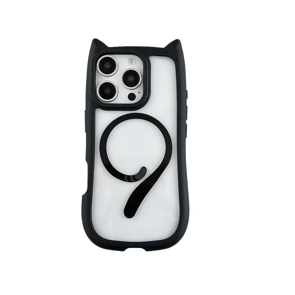 Transparent acrylic TPU phone case with magnetic feature for iPhone 17 series