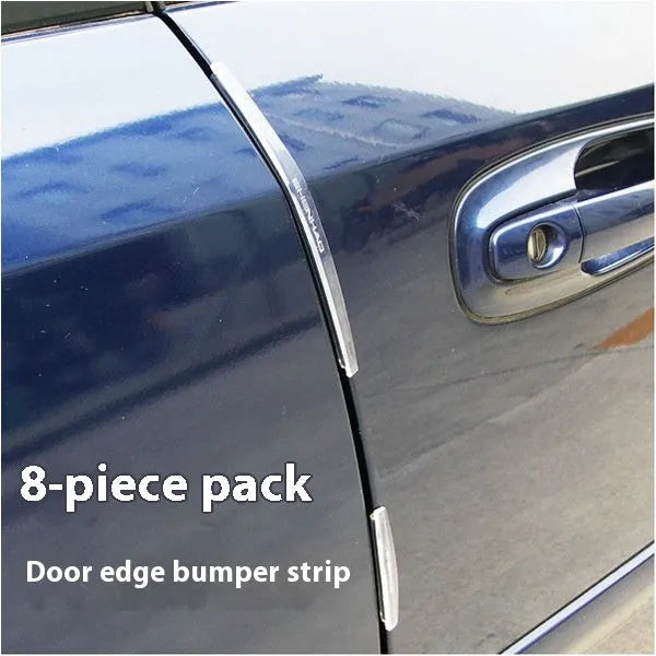 White plastic car door edge anti-collision protection strip for general vehicle models