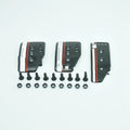 Set of three aluminum alloy manual transmission car pedals for brake, accelerator and clutch with mounting screws