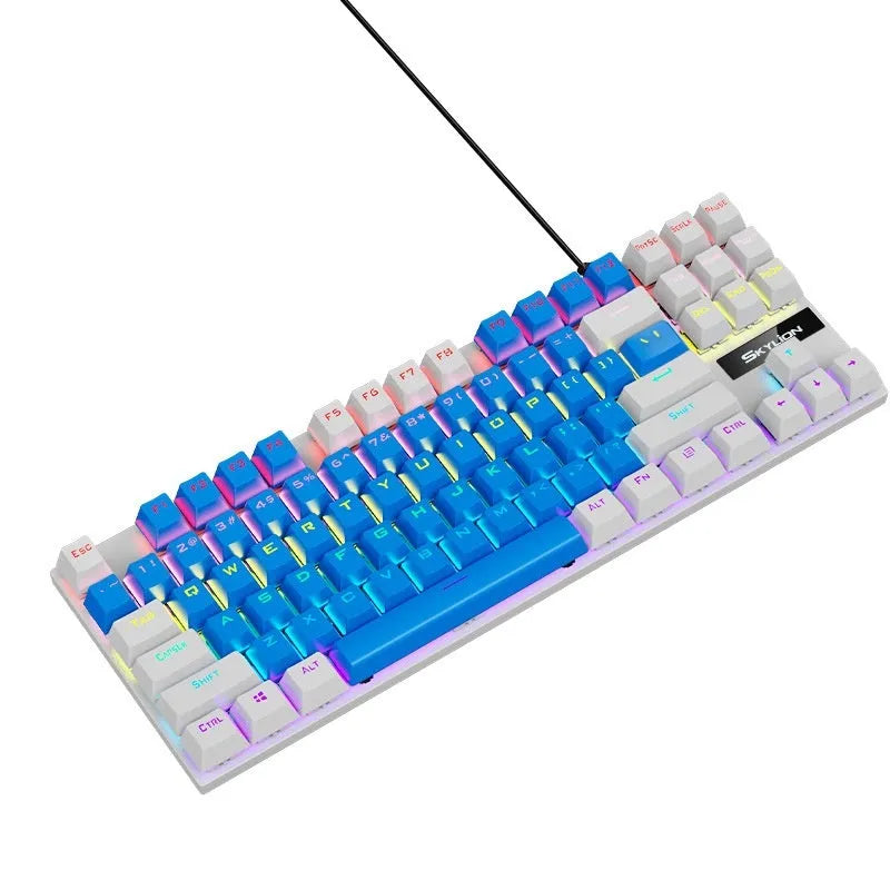 K87 mechanical keyboard with metal frame and wired USB connection in selectable colour schemes