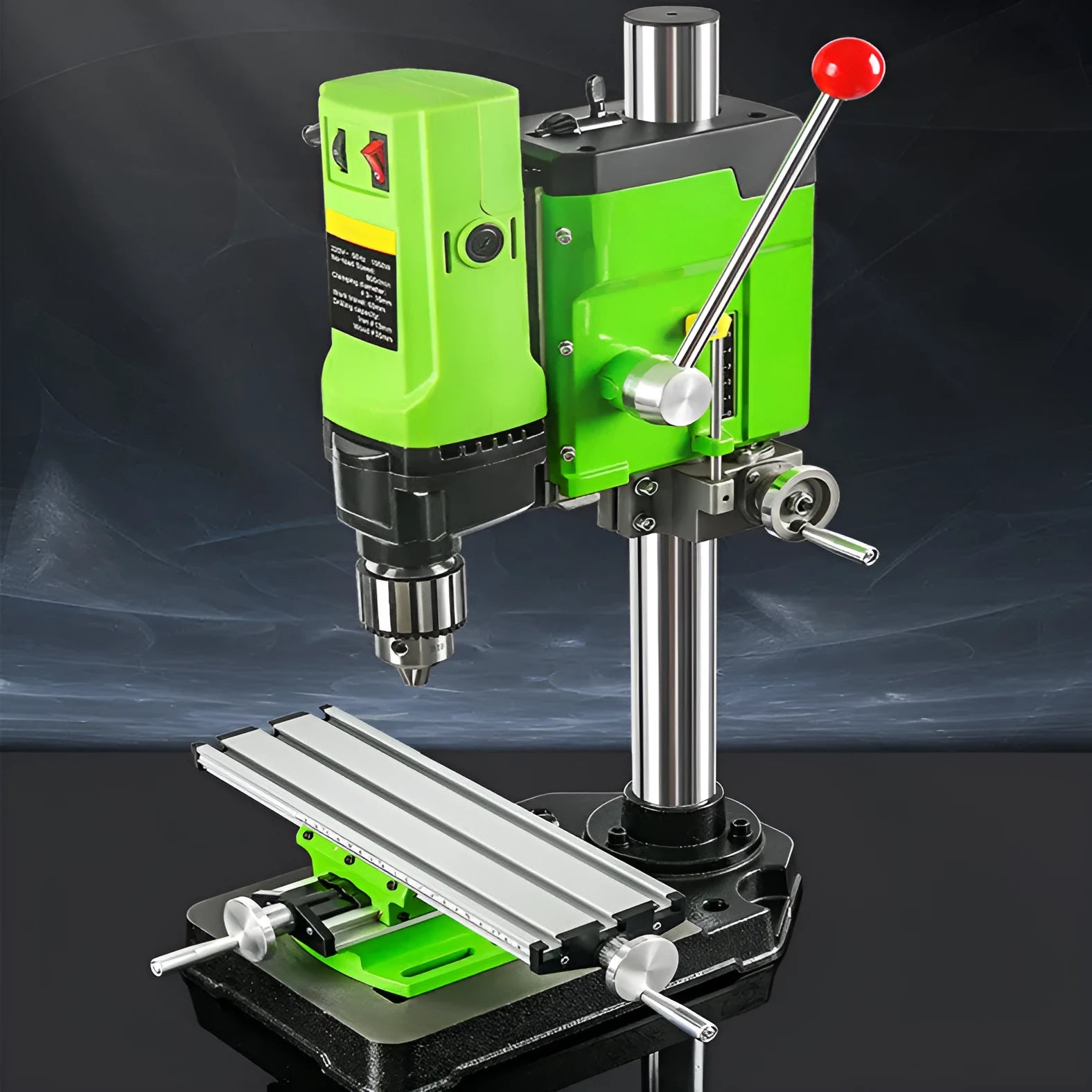 Mini bench drill milling machine with 220V power supply for benchtop workshop drilling applications