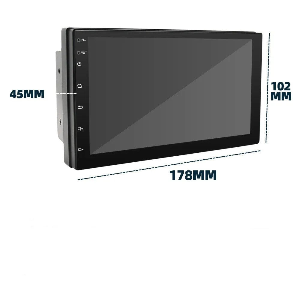 Black universal car MP5 GPS navigation system with 7-inch touchscreen display
