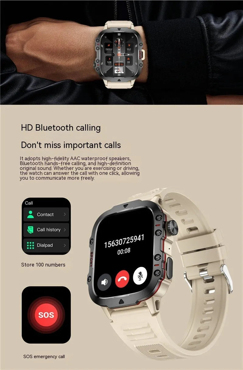 QX11 Smart Bluetooth Watch with zinc alloy case and TFT screen on a black silicone strap.