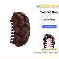 Wig grip bud-like hair style lazy updo gadget for ladies in brown and black high-temperature fibre