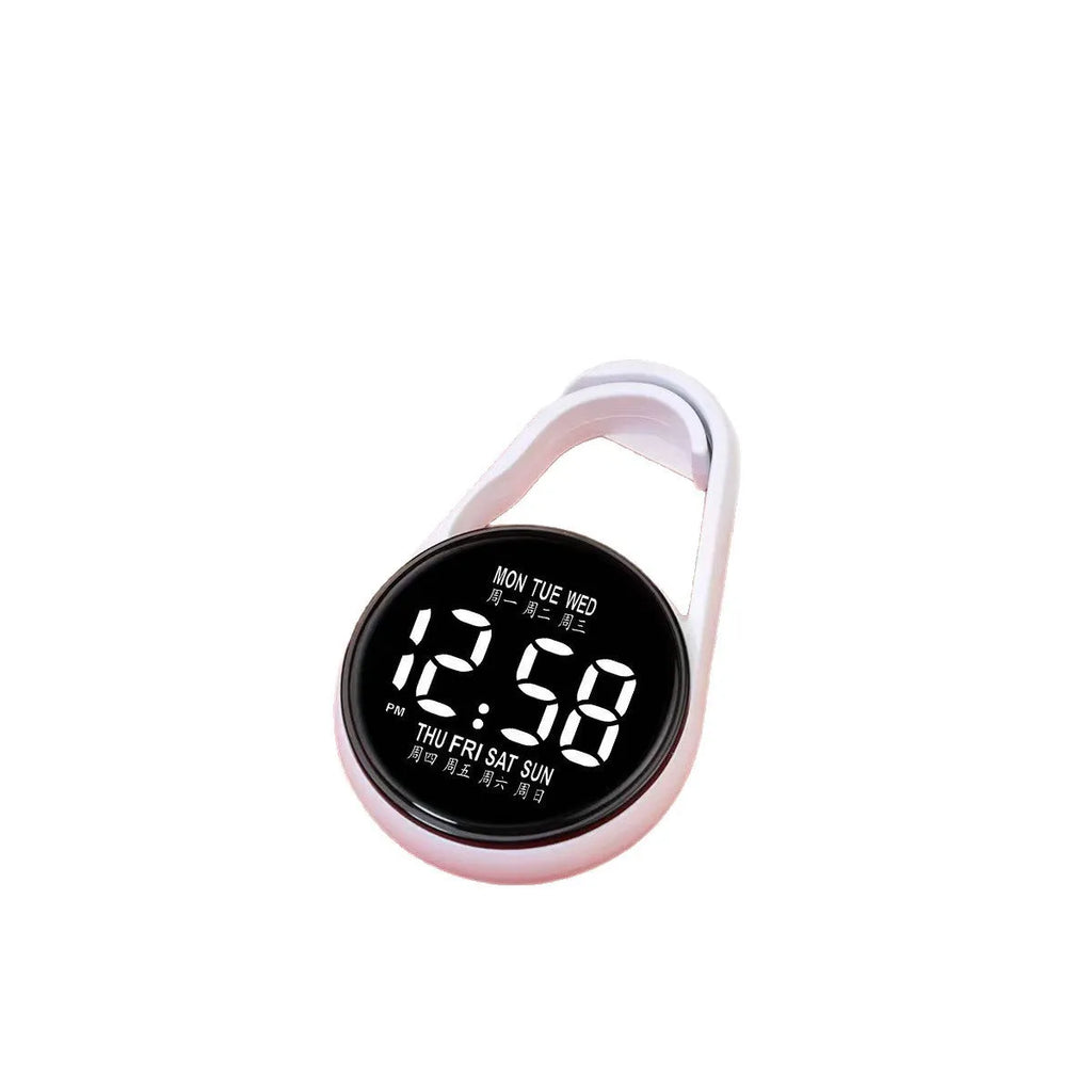 LED electronic watch with luminous week display in multiple colour options including black white pink green blue red grey