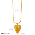 Stainless steel necklace with colourful fruit charm pendant in one of six designs