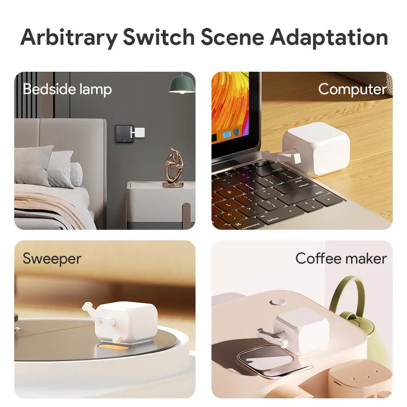 White Bluetooth rocker arm finger robot remote control for smart home switch automation