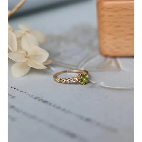 Geometric copper women's ring with quadrilateral detailing in a Japanese-inspired retro style.