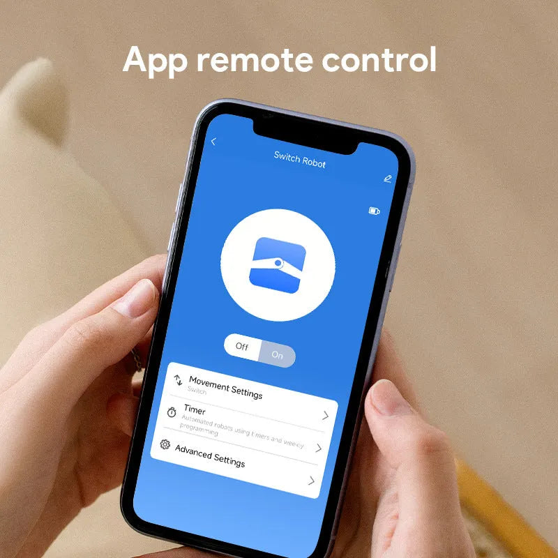 White Bluetooth rocker arm finger robot remote control for smart home switch automation