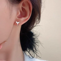 Women's fishtail earrings in electroplated copper with white gold or yellow gold finish